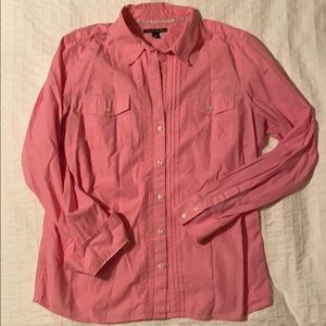Pretty in pink button down!